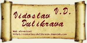 Vidoslav Dulikrava vizit kartica